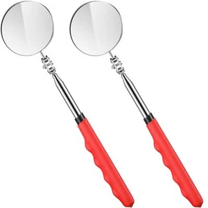 2 Pack Round Telescoping Inspection Mirror Mechanics Mirror Tool for Technician - Picture 1 of 6
