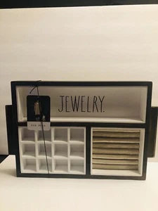 NWT RAE Dunn Jewelry Tray For Rings & Bracelets & Necklaces Trendy Chic Wood - Picture 1 of 7