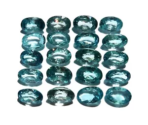 Zircon bleu - facetté ovale - 20pcs - 15.80Cts - 4.2*6.2mm - sertissage - Picture 1 of 5