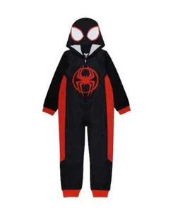 MARVEL SPIDER-MAN Hooded Union Suit Blanket Sleeper Pajama Big Boys Size 10 NWT - Picture 1 of 1