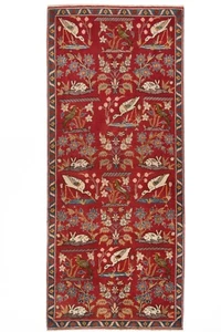 Kashan Handgeknüpfter Perserteppich 260 x 110 cm-Orient,Carpet,Rug,Läufer,Rot - Picture 1 of 11