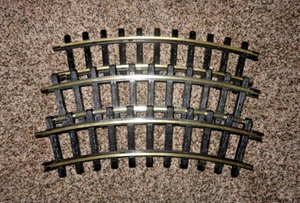 New Bright Holiday Express 3 CURVE TRACKS 384 series POLISHED train track 387 - Picture 1 of 4
