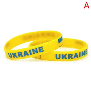 1PC Soccer Ukraine Country National Flag Wristband Sport Elastic Bracelets Gi-f; - Bild 1 von 18