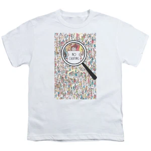 WHERE'S WALDO NO CHEATING Licensed Kids Boys Girls Graphic Tee Shirt SM-XL - Picture 1 of 3