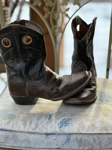 Ariat Children’s Size 3.5 Boot Black And Brown Leather - Picture 1 of 4