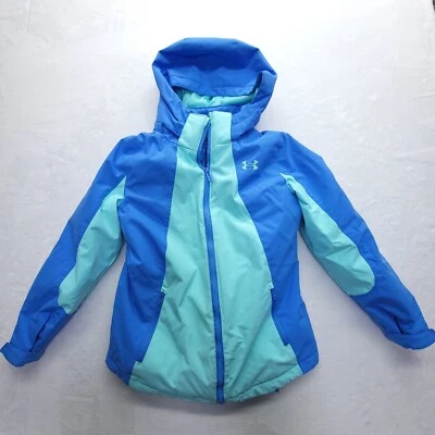 Under Armour Girls' Westward 3-in-1 Jacket Removable Hood & Liner Windproof Sz M - Image 1 of 4