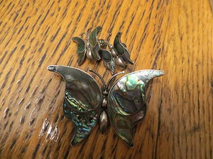 ¿Francisco Rivera mexicano vintage? Pendientes de tornillo de plata esterlina para alfiler mariposa - Imagen 1 de 6