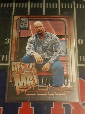 2002 Fleer WWF All Access Off The Mat Steve Austin Stone Cold #57 HOF - Image 1 of 2