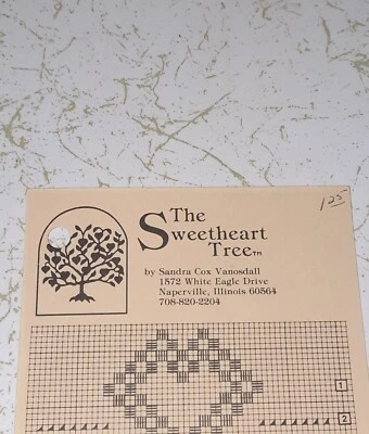 The Sweetheart Tree Cross Stitch Chart How Do I Love Thee Sampler  - Image 1 of 3