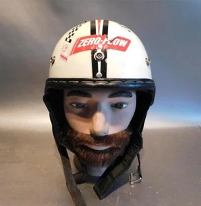 VINTAGE ANCIEN CASQUE SANS MARQUE AVEC AUTOCOLLANT ANCIEN, MOTO SCOOTER, ADULTE MEDIUM - Photo 1 sur 8