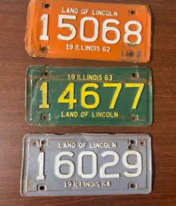 Vintage 1962 1963 1964 License plates - Picture 1 of 3