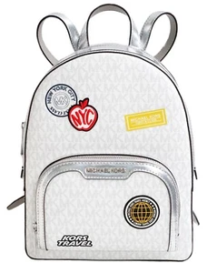 Michael Kors Rucksack Tasche MK Jaycee MD PKT Backpack Logo O.White neu - Bild 1 von 15