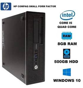 HP ELITE Desktop Computer Intel Core I5 Quad 8GB RAM 500GB HD PC Windows 10 WiFi - Afbeelding 1 van 13