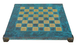 Manopoulos blau oxidiertes Schachbrett - 1" Quadrate - handgefertigt in Griechenland - Bild 1 von 2