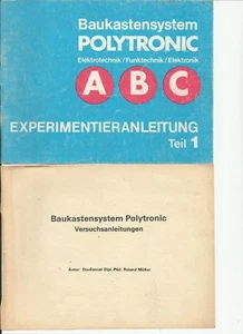 10 061 DDR Experimentierkasten Polytronic Elektronik Anleitung ABC zweiteilig - Picture 1 of 7