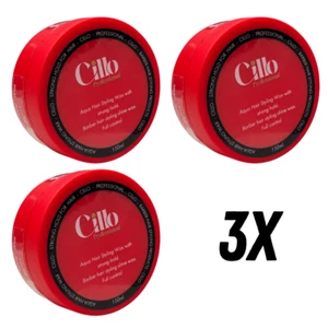 3x Cillo Red Ultra Hold Water Based Styling Wax 150ml - Hair Style Wax For Men - Picture 1 of 2