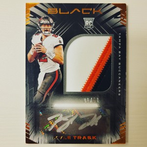 2021 Panini Black Rookie Signature Materials # 7 Kyle Trask Copper 1/50 Nike RPA