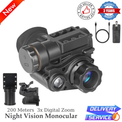 NVG10 Night Vision Goggles for Adults 3X Zoom Night Vision Monocular Waterproof - Image 1 of 4