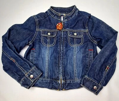 Gymboree Little Girls Size 7 Zip Front Blue Jean Jacket 2008 Faded Style - Image 1 of 4