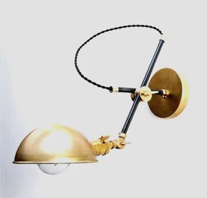 Handmade Modern Wall Sconce Raw Brass Mid Century Industrial Wall Light Lamp - Picture 1 of 3