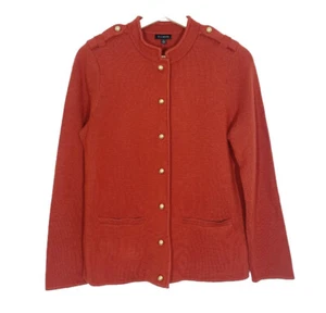 NWT Talbots Merino Wool Blend Sweater Cardigan Button Front Pockets Sz S - Picture 1 of 14