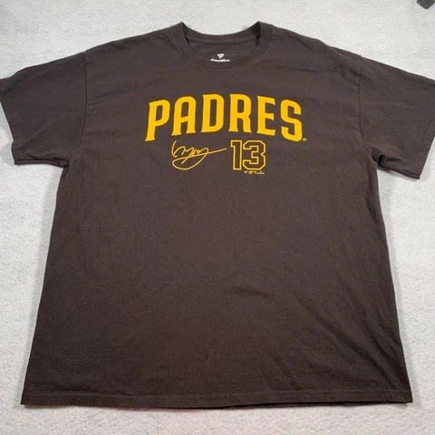 San Diego Padres Shirt Mens Extra Large Brown Manny Machado Baseball Fanatics Cover