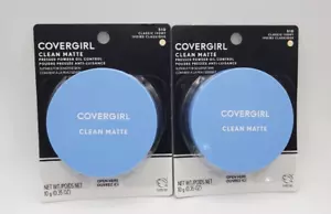 2X! Covergirl Clean Matte Pressed Powder Oil Control 10g In Shade 510 Classic - Picture 1 of 2