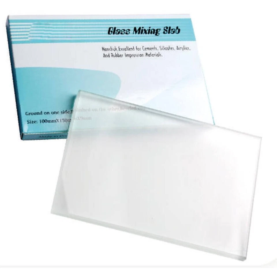1 peça laje de vidro para laboratório odontológico para misturar composições 15×10×1cm - Imagem 1 de 1