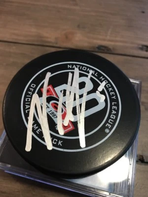 Noah Hanifin Carolina Hurricanes 20th Anniversary Signed Official Game  puck - Image 1 of 2