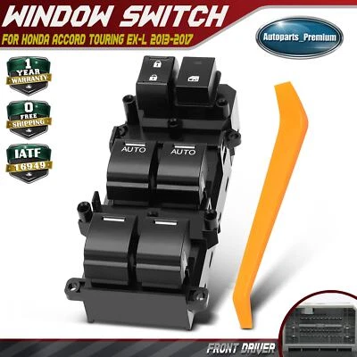 Переключатель стеклоподъемника переднего со стороны водителя для Honda Accord Touring EX-L 2013-2017 - Изображение 1 из 4