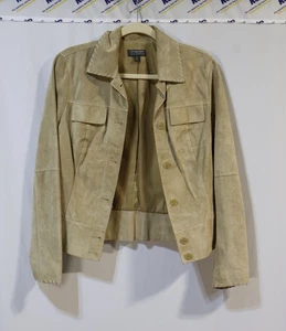Classiques Entier Tan Leather Jacket Size 4 - Picture 1 of 4