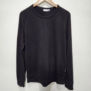 J.Lindeberg Black Cotton Crew Neck Long Sleeve Pullover Sweatshirt Size L Golf - Picture 1 of 8
