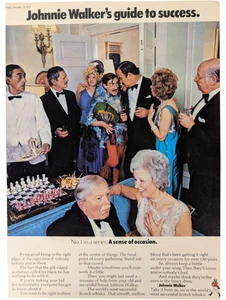 Johnnie Walker "Guía para el éxito" Original 1971 Punch Mag Reino Unido anuncio impreso 8,5x11" - Imagen 1 de 1