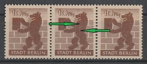 All.Bes. BERLIN Nr. 4Aawbz, Plattenfehler "senkr. Plattenriss", **postfrisch - Imagen 1 de 1