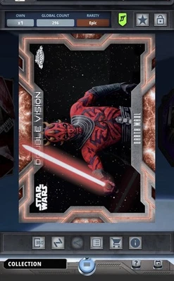 Star Wars Card Trader Topps Chrome 2025 Darth Maul Double Vision Epic - Image 1 of 2