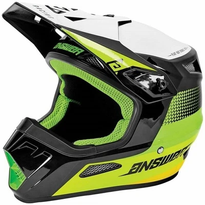 ANSWER RACING Youth AR1 Swish Helmet Green/Acid/White YOUTH MEDIUM 446090 - Image 1 of 4