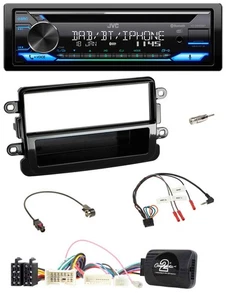 JVC Bluetooth Lenkrad USB DAB CD Autoradio für Dacia ab 2012 piano schwarz - Bild 1 von 11
