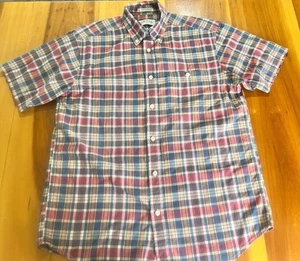 Orvis Men’s Button Down Shirt. Large. Plaid. Short Sleeve. Cotton - Picture 1 of 9