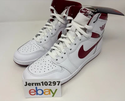 Nuevo Para Hombre Nike Air Jordan 1 Retro Alto 85 OG Metálico Borgoña Talla 9 #BQ4422 161 Foto 1 de 4