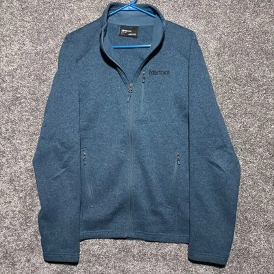 Marmot Full Zip Blue Fleece Jacket Medium Outdoor Hiking - Image 1 of 4