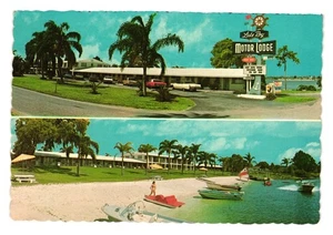 Vintage Lake Roy Motor Lodge Postkarte um 1960 Winter Haven FL Urlaub Strand - Bild 1 von 2