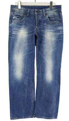 Pepe Jeans Jeanius Vaqueros Hombres W34/L32 Denim Azul Desteñida Triquitos Corte - Imagen 1 de 4