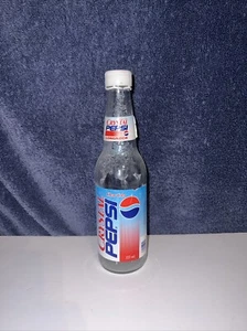 Vintage 90s PEI Crystal Pepsi Glass Bottle Okay Condition - Picture 1 of 6