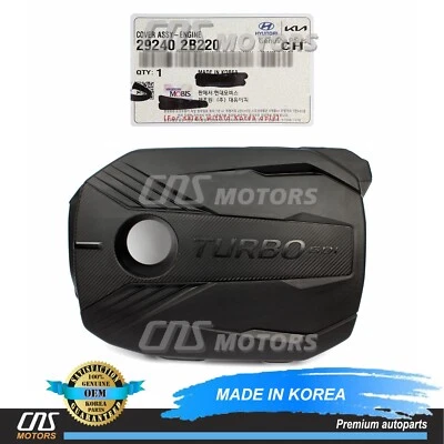⭐GENUINE⭐ Engine Cover for 2019-2021 Hyundai Veloster 1.6L Turbo 292402B220 - Image 1 of 4