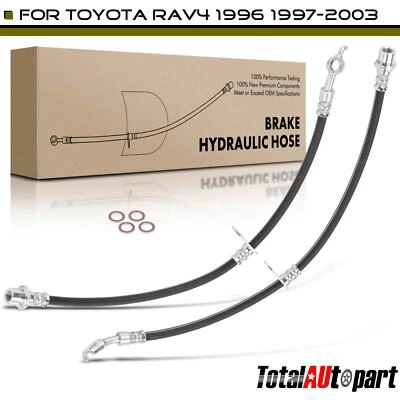 New 2Pcs Brake Hydraulic Hose for Toyota RAV4 96-03 L4 2.0L Electric Front Side - Image 1 of 4