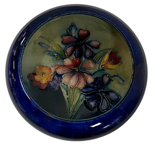MOORCROFT SPRING FLOWERS SMALL ROUND DISH - Picture 1 of 3