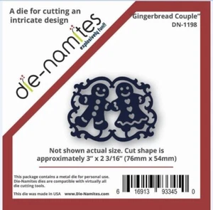 NEU Die-Namites ~ aufwendiges Design ~ Lebkuchenpaar ~ DN-1198 - Urlaub - Bild 1 von 2