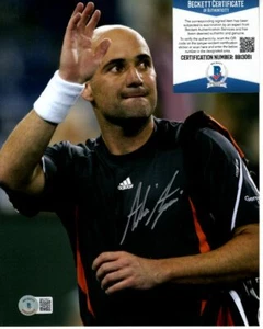 ANDRE AGASSI signed TENNIS 8x10 photo Beckett BAS - Picture 1 of 3