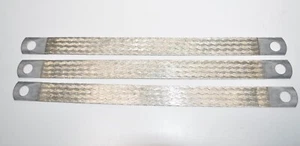 Lot of 3 ERICO 250mm X 23mm GROUNDING STRAP Braided Tinned Copper 150A 556700 - Picture 1 of 1