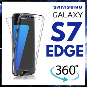 COVER 360° Per SAMSUNG GALAXY S7 EDGE Custodia Fronte Retro TRASPARENTE S 7 TPU - Zdjęcie 1 z 5